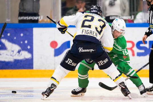 Rögles Kevin Gagné och HV71 Robin Figren