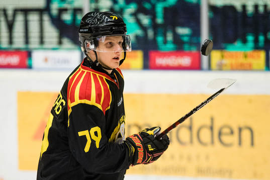 Brynäs Daniel Mannberg före ishockeymatchen i SHL mellan