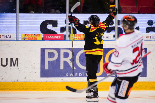 Brynäs Kevin Clark jublar