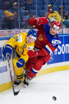 Sveriges Lias Andersson och Rysslands Anatoli Yelizarov