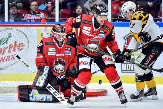 Skellefteås Linus Andersson och Malmö Redhawks målvakt