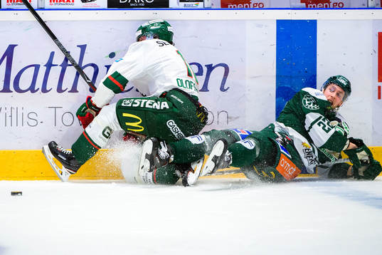 Frölundas Victor Olofsson och Färjestads Per Åslund