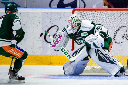 Färjestads målvakt Lars Haugen