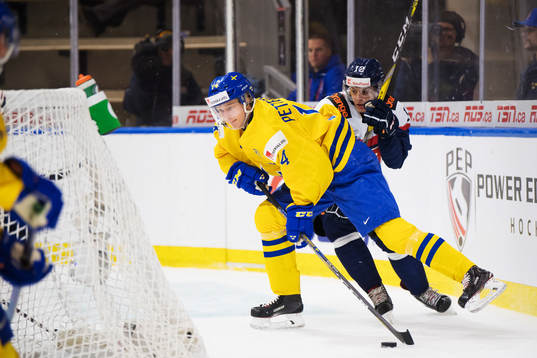 Sveriges Elias Pettersson och Slovakiens Michal Ivan