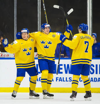 Sveriges Oskar Steen, Isac Lundeström och Timothy