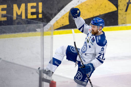 Leksands Mattias Ritola jublar
