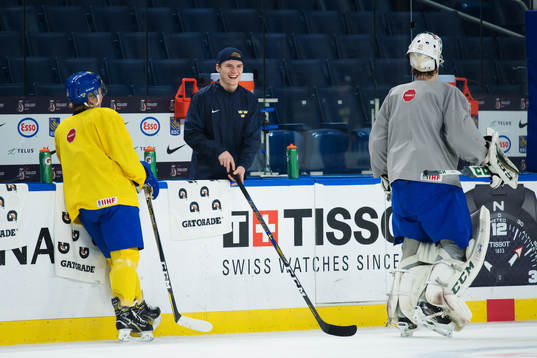 Lias Andersson på Sveriges träning