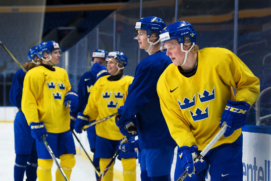 Fabian Zetterlund på Sveriges träning