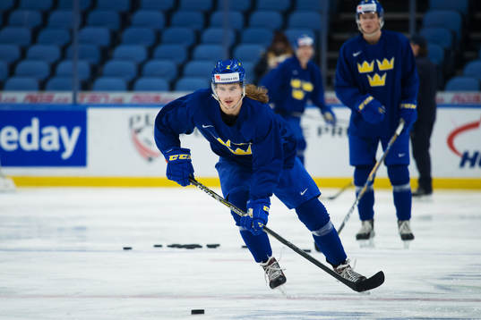 Axel Jonsson Fjällby på Sveriges träning
