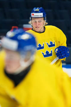Fabian Zetterlund på Sveriges träning