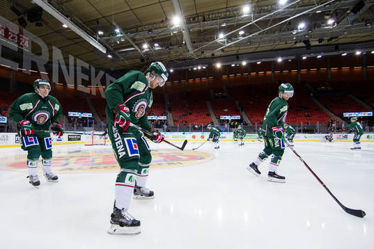 Frölundas Joel Mustonen, John Nyberg och Simon Hjalmarsson