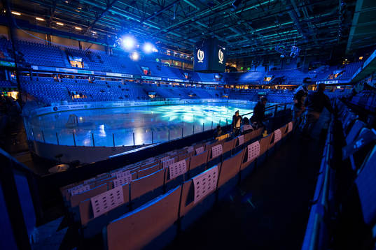 Löfbergs Arena innan ishockeymatchen i SHL mellan