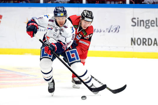 Malmö Redhawks Lars Bryggman och Linköpings Derek Roy
