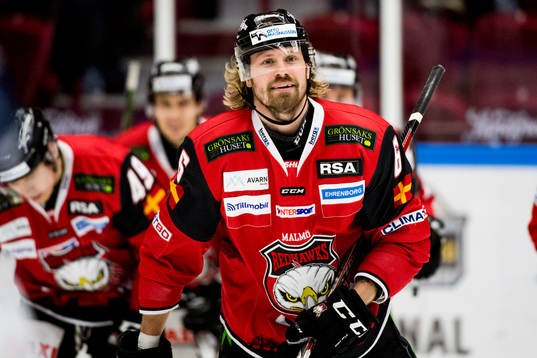 Malmö Redhawks Stefan Warg jublar