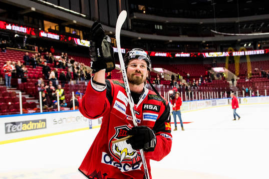 Malmö Redhawks Stefan Warg tackar publiken