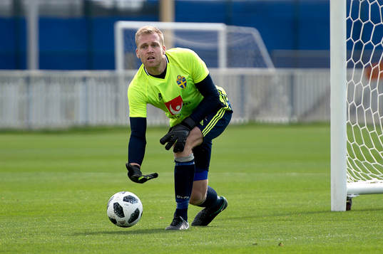 Sveriges målvakt Peter Abrahamsson