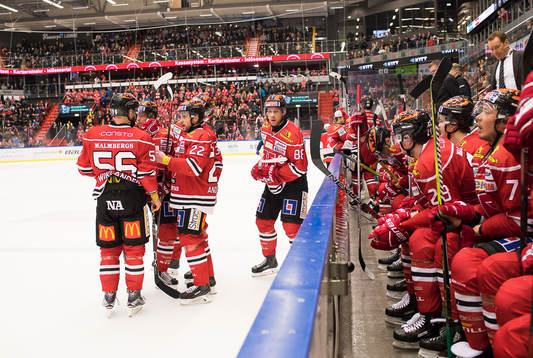 Örebros spelare samtalar vid power brake