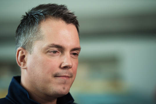 Sveriges förbundskapten Tomas Montén vid en pressträff