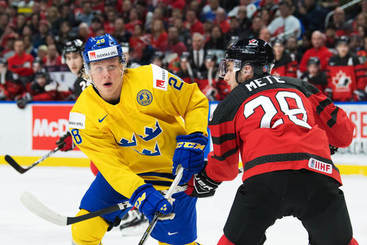 Sveriges Fabian Zetterlund och Kanadas Victor Mete