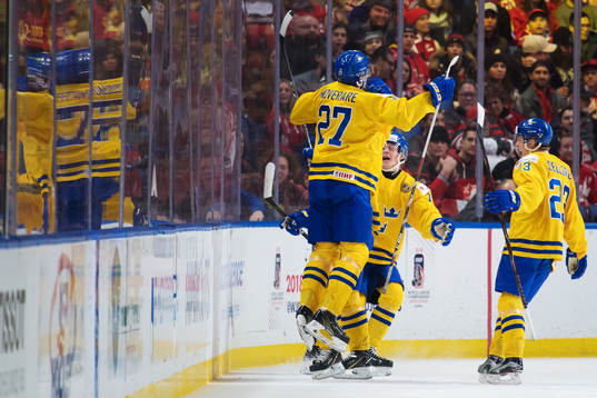 Sveriges Jacob Moverare, Tim Söderlund, Linus Lindström
