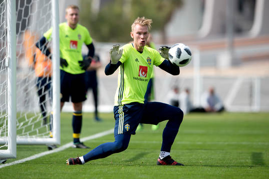 Sveriges målvakt Pontus Dahlberg