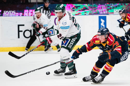 Frölundas Joel Lundqvist och Djurgårdens Patrik Lundh