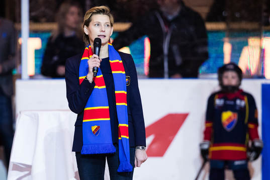 Djurgården Hockeys vd Jenny Silfverstrand innan