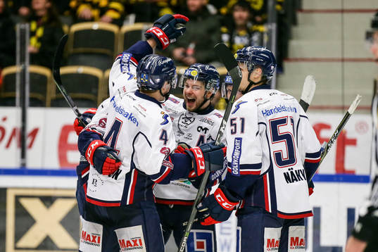 Linköpings Olle Lycksell, Andrew Gordon och Mathis Olimb