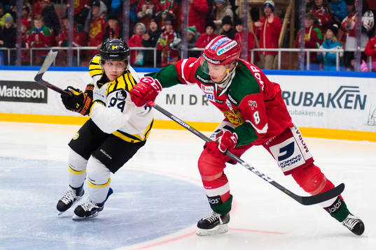 Brynäs Henrik Larsson och Moras Robin Johansson