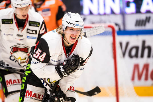 Malmö Redhawks Marcus Sylvegård  har ont
