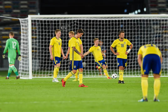 Sveriges målvakt Pontus Dahlberg, Joakim Nilsson,