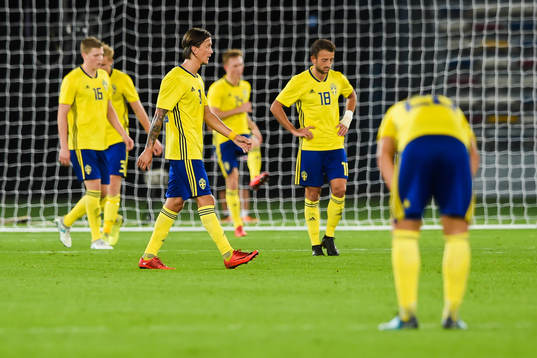 Sveriges Joakim Nilsson, Franz Brorsson, Joel Andersson och