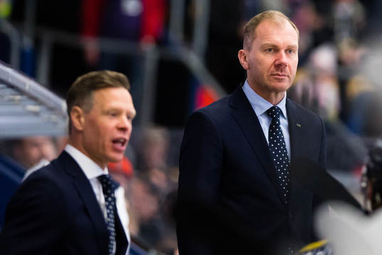 s assisterande tränare Nicklas Rahm och tränare Johan