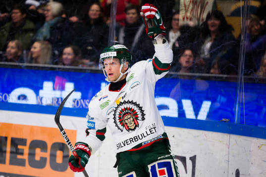 Frölundas Ryan Lasch jublar