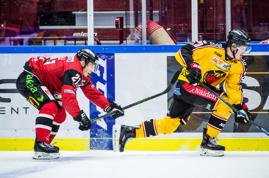 Malmö Redhawks Andy Miele och Luleås Gustav Rydahl