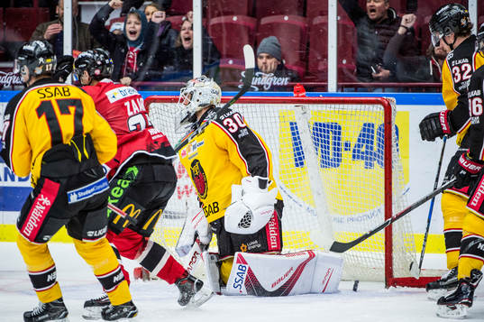 Luleås målvakt Filip Gustavsson deppar