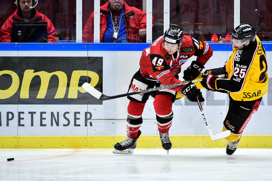Malmö Redhawks Rhett Rakhshani och Luleås Anton Hedman i