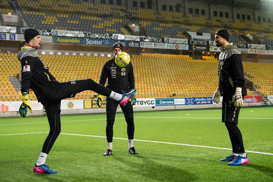 Elfsborgs tre målvakter Tim Rönning, David Olsson och