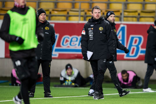 Elfsborgs manager Jimmy Thelin och tränare Tobias Linderoth