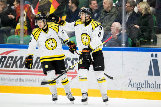 Brynäs Elias Fälth  jublar