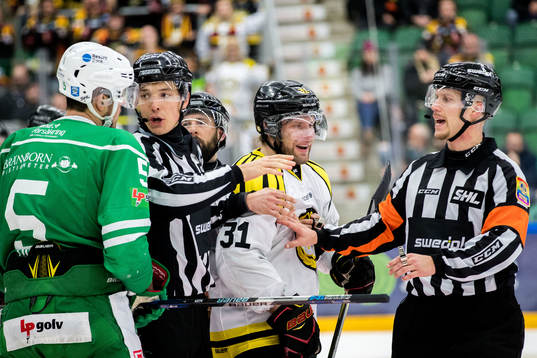 Rögles Alen Bibic och Brynäs Jonathan Granström delas