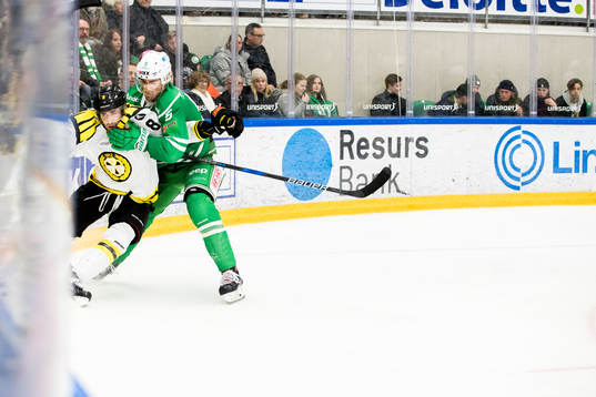 Brynäs Lukas Kilström och Rögles Alen Bibic
