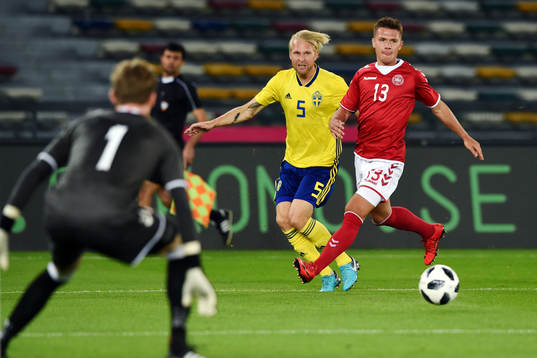 Sveriges Johan Larsson och Danmarks Mikkel Duelund