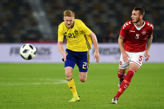 Sveriges Kalle Holmberg och Danmarks Jens Martin Gammelby i