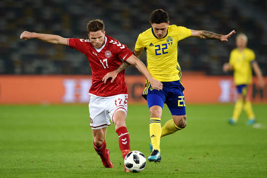 Danmarks Lasse Nielsen och Sveriges David Moberg Karlsson
