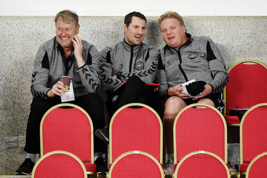Danmarks förbundskapten Åge Hareide samt spion Jörgen