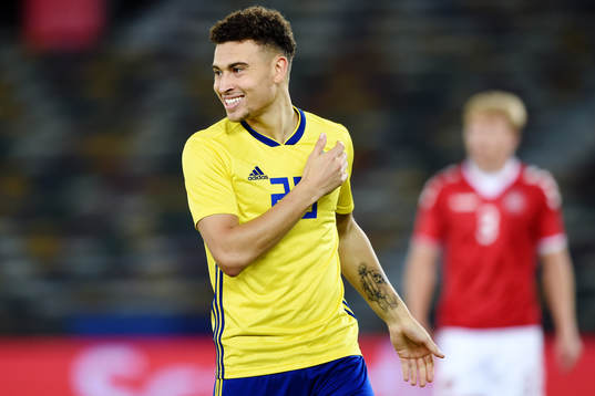 Sveriges Jordan Larsson reagerar