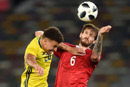 Sveriges Jordan Larsson och Djurgårdens Maximilian