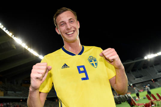 Sveriges Gustaf Nilsson jublar