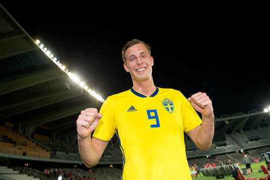 Sveriges Gustaf Nilsson jublar
